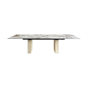 T2511 extendable table with ceramic top front view T2511 extendable table with ceramic top front view