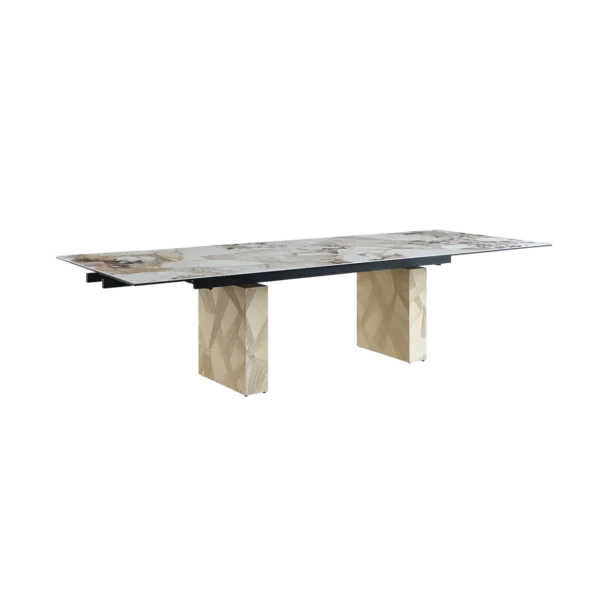 T2511 extendable table with ceramic top side view T2511 extendable table with ceramic top side view