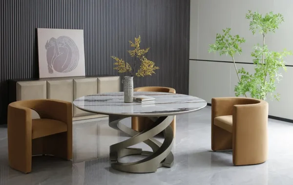 T2570 round table with marbletop