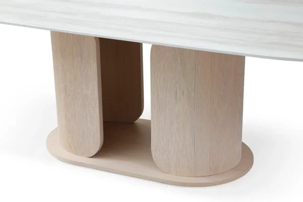 T9008C modern table with wooden frames