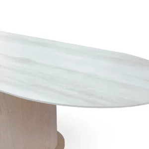 T9008C table with travertine-like sintered stone top