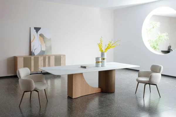 T9016C modern ceramic table with cozy chairs T9016C modern ceramic table with cozy chairs