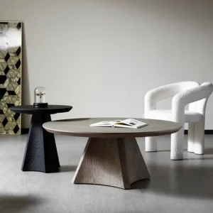 CT2368 coffee table 35.4" Round White Oak Coffee Table