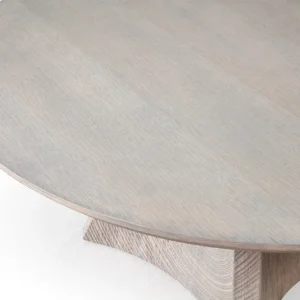 CT2368-35.4" Round White Oak Coffee Table