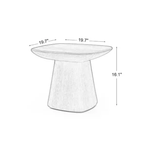 Drawing of ET8108 side table 17.9" Wood Living Room Table Set