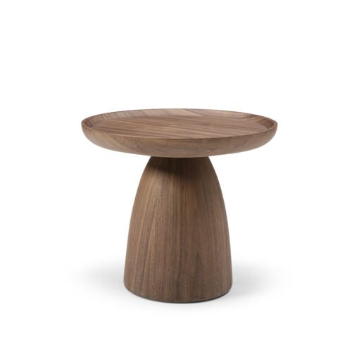 ET8107-19.7" Walnut Round Side Table