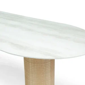 T9011 oval shape table top detail