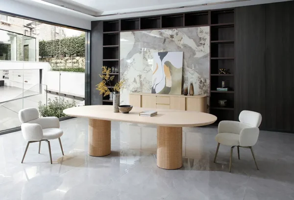 T9011 oval shape table for moddern dining room